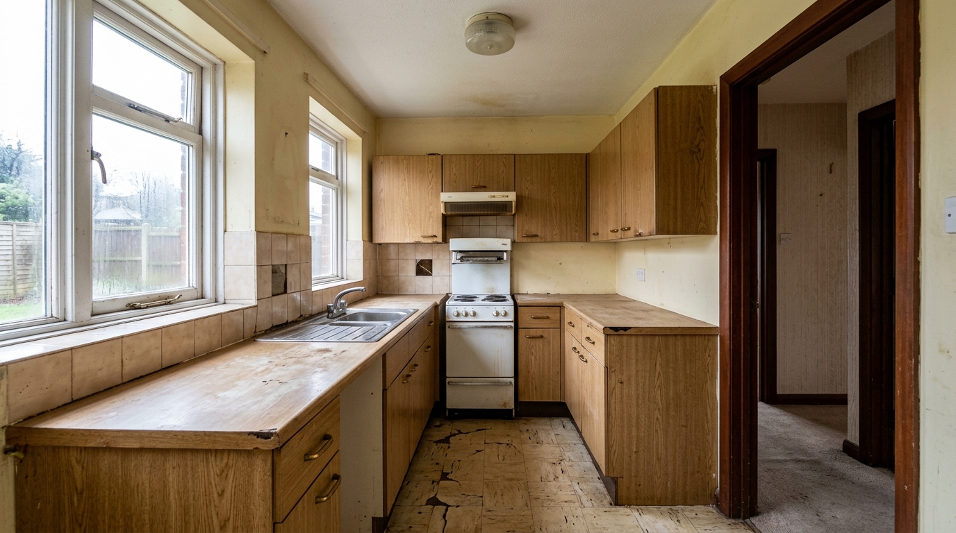Dated kitchen before renovation